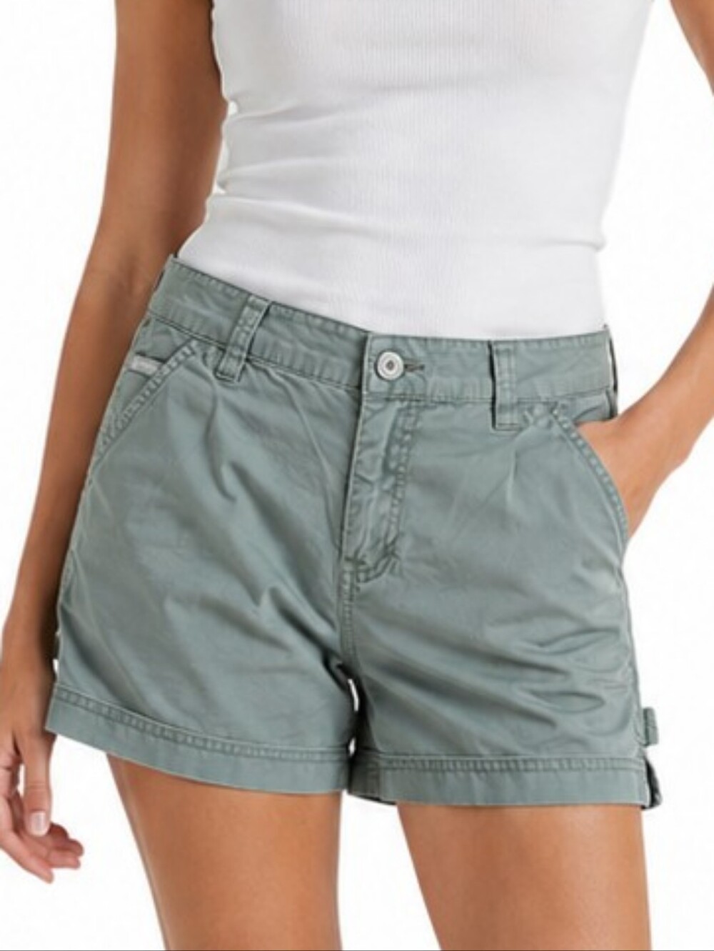 UNIONBAY Vintage Y2K Sage Green Utility Carpenter Shorts - Size 11